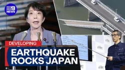 Tsunami alert issued after powerful earthquake hits southern Japan | 9 News Australia