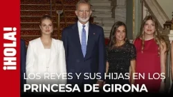 Los Reyes junto a sus hijas Leonor y Sofía en los Premios Princesa de Girona celebrados en Barcelona