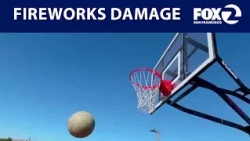 Illegal fireworks damage newly renovated San Jose basketball court | KTVU