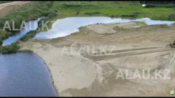 Тобыл өзенінде заңсыз құм өндірісі әшкереленді