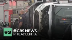 Penn Hospital employees injured after shuttle rolls over during crash in Philadelphia