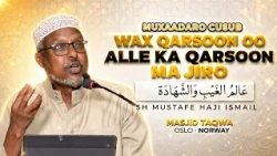 Sh Mustafe Haji Ismail┇Wax Qarsoon oo Alle Ka Qarsoon Ma Jiro | Cilmiga Alle | Muxaadaro Cusub