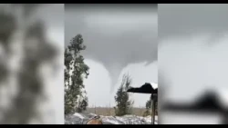 Three tornadic clouds confirmed in the Ñuble region due to a frontal system