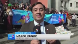 BANNER HANGING to raise awareness for FOSTER FAMILY program | Canal 1 - The Channel of Ñuble