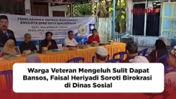 Veteran Residents Complain About Difficulty Getting Social Aid, Faisal Heriyadi Highlights Bureau...