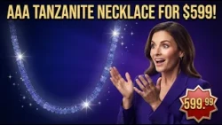 Luxoro 10K Gold AAA Tanzanite Beaded Necklace 64ctw (18 in)