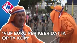 Volledig in het oranje uitgedost naar de Tour de France: elke tv-flits levert 5 euro op