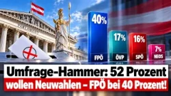 Poll bombshell: 52 percent even want new elections, and the FPÖ is polling at 40 percent!