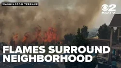 Fire crews, helicopters battle fast-moving Adams Fire near Washington Terrace