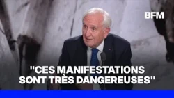 Manifestations: Jean-Pierre Raffarin se dit "très inquiet" face à la "radicalisation" du mouvement