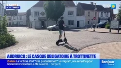 Electric scooter helmets now mandatory in some towns.