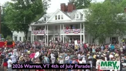 Bernie Sanders walks in the 2026 Warren, VT 4th of July Parade while The Grift plays Purple Rain ☔