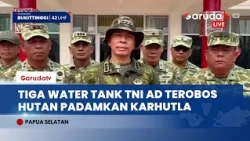 Terobos Hutan dan Medan Sulit, Tiga  Water Tank TNI AD Diterjunkan Perkuat Pemadaman Karhutla