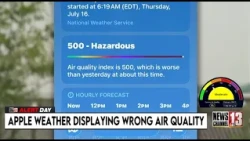 Apple Weather app showing wrong air quality readings in Capital Region