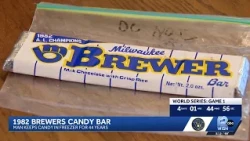 Milwaukee man keeps 1982 Brewers chocolate bar frozen for 44 years