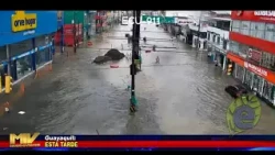 Varias zonas inundadas en Guayaquil
