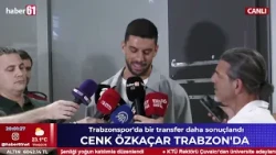 Trabzonspor's new signing Cenk Özkaçar is in Trabzon