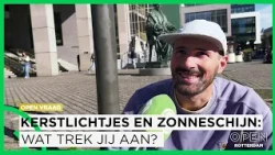 Koopgoot hangt vol lichtjes terwijl Rotterdammers op terras zitten: wat trekken ze aan? | OPEN VRAAG