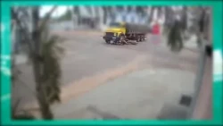 IMPRESSIONANTE: VEJA O MOMENTO EXATO EM QUE MOTOCICLETA COLIDE COM CAMINHÃO EM PONTES DE LACERDA