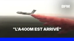 Les images du premier largage de l'A400M en Gironde pour lutter contre l'incendie