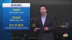 August 31, 2026 | Dryer and more comfortable this week | San Diego Weather Today