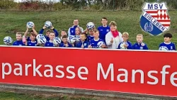 PUNKTum Symbolic donation handover by Sparkasse Mansfeld-Südharz at MSV Eisleben
