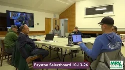 Fayston Selectboard 10-13-26