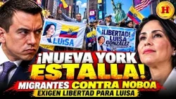 Ecuatorianos en Nueva York estallan contra Noboa por la detención de Luisa González