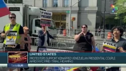 U.S. | Protesters show support for kidnapped Venezuelan presidential couple