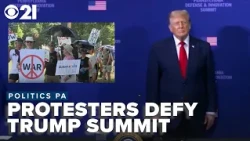 Trump touts national defense at summit in Pennsylvania