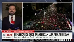 Republicanos e MDB parabenizam Lula pela reeleição