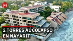 Leaning building in Nayarit at risk of collapsing onto the beach