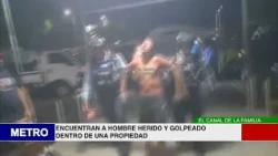 WOUNDED AND BEATEN MAN FOUND ON PROPERTY