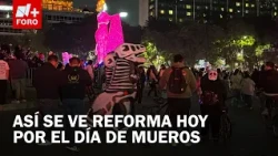 Watch the Day of the Dead night bike ride on Paseo de la Reforma, CDMX