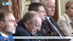 NAPOLI FINE PROTESTA AUTOTRASPORTATORI INCONTRO IN PREFETTURA