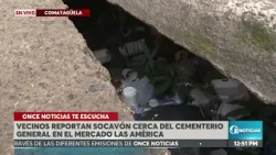 Neighbors report dangerous sinkhole near the general cemetery at the Las Américas Market.