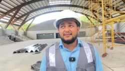 New Corredores municipal gym under construction at a cost of ₡1.141 billion, 88% complete