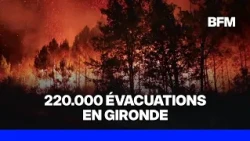 Gironde wildfires: 42,000 hectares burned, fire within 15 km of the Bordeaux metropolitan area