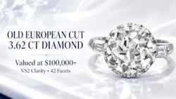 Old European Cut Diamond Ring | 3.62 CT VS2 Diamond with Vintage Brilliance