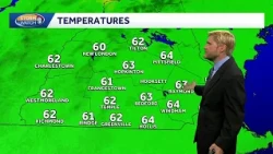 Video: Scattered showers moving in, thunderstorms possible Sunday