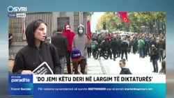 Me syrin e fashuar në shenjë solidariteti, protestuesja: Ne sot jemi të gjithë Erjoni!