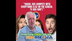 Social media ads compete with everything else on the screen, TV ads don't.