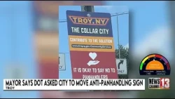 Troy mayor defends anti-panhandling signs after DOT review