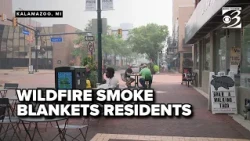 Residents deal with poor air quality as hazardous wildfire smoke blankets West Michigan