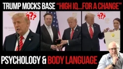 Trump Suggests His Supporters Are LOW IQ at AWKWARD Ceremony: Psychology & Body Language