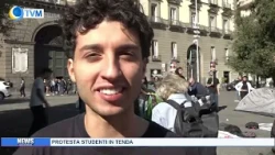 NAPOLI   PROTESTA STUDENTI IN TENDA