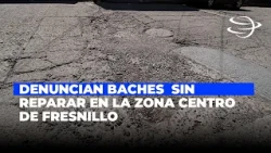 Unrepaired potholes reported in downtown Fresnillo despite recent paving work
