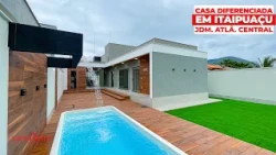 SPECTACULAR HOUSE IN ITAIPUAÇU WITH POOL, GOURMET AREA, 3 BEDROOMS, 1 EN-SUITE - JDM. ATLÂNTICO C...