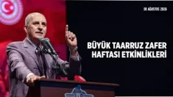 Parliament Speaker Kurtulmuş spoke at the Great Offensive Victory Week events in Şuhut. 08/25/2026