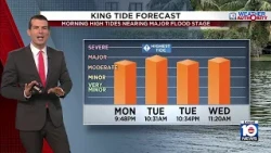 Morning high tides nearing major flood stage in South Florida